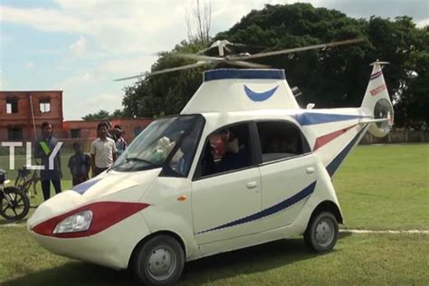 Amazing Video! Tata Nano modified into a Helicopter by man who fails to ...