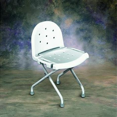 Folding Shower Chair with Back - Retail - 1 Each - Walmart.com ...