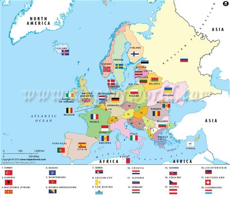 Europe Map With Flags – Map Vector