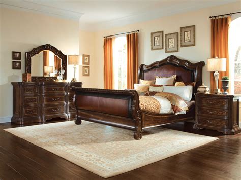 A.R.T. Furniture Valencia Dark Oak Brown Wood Upholstered Queen Sleigh ...