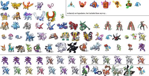 All Legendary Pokemon by pokeman135 on DeviantArt