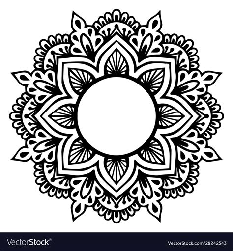 Mandala circular pattern ornament in ethnic style Vector Image