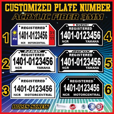 Printable Lto Temporary Plate Number For Motorcycle Template ...