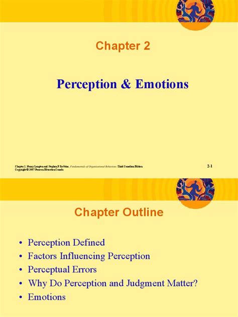 Chapter 2-Perception & Emotion | PDF | Perception | Emotions