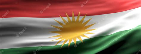 Premium Photo | Kurdistan national flag waving texture background 3d ...