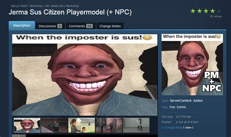 They really did it, they put "jerma sus" meme on gmod : gmod