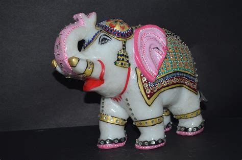 Marble Elephant. Painting Hathi | Festival captain hat, Hats, Captain hat