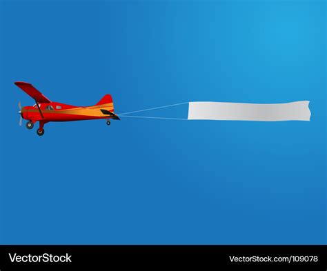 Plane with banner Royalty Free Vector Image - VectorStock