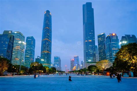 Guangzhou Skyline. Guangzhou, China Editorial Photo - Image of dusk ...