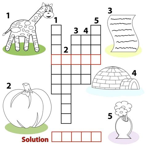 Crossword Puzzles For Kids - Best Coloring Pages For Kids | Word games ...