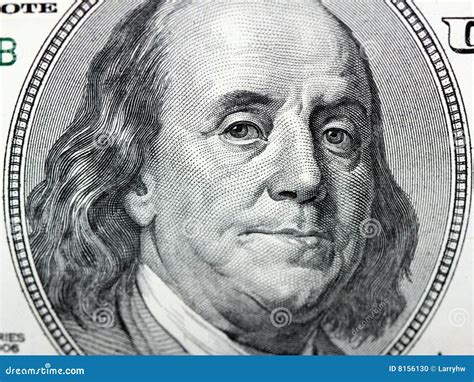 Benjamin Franklin On 100 Dollar Bill Stock Photo - Image: 8156130