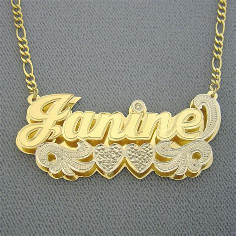 "*This solid 10k or 14k gold 3D name pendant cut out by latest ...