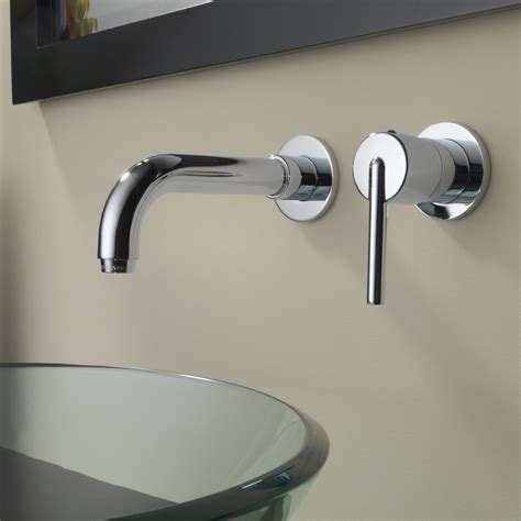 Delta Trinsic® Single Handle Wall Mount Bathroom Faucet & Reviews | Wayfair