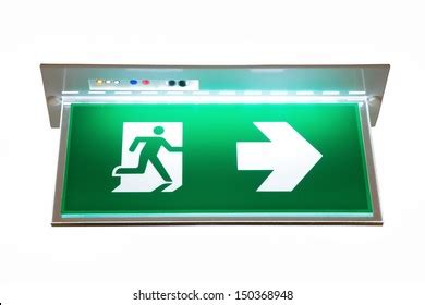 Green Emergency Exit Sign Showing Way Stock Photo 150368948 | Shutterstock