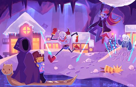 Undertale - Snowdin by NightMargin on DeviantArt