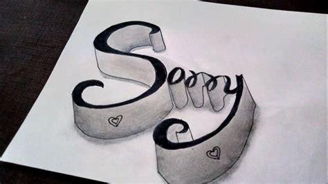 Sorry 3D draw | 3D writing Sorry | Easy 3D illusion - YouTube