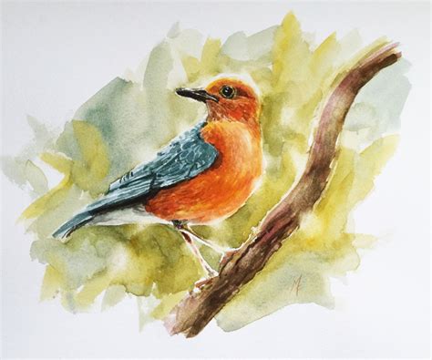 Watercolor Sketch - How to Paint a Bird