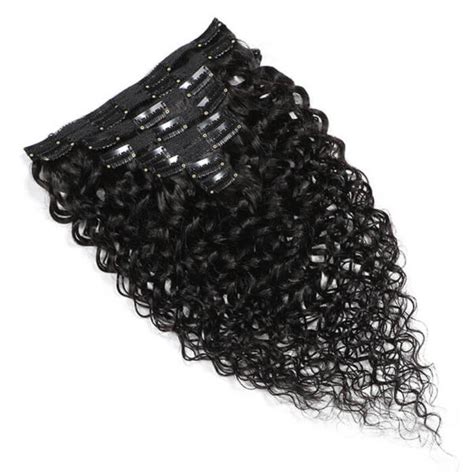 Curly Clip In Hair Extensions 8 Pcs/Set 120g Awesome Human Hair