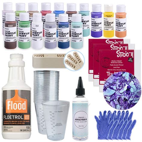 Acrylic Pour Painting Supplies for Stunning DIY Fluid Arts Projects ...