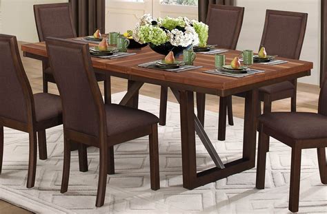 Compson Brown Rectangular Extendable Dining Table from Homelegance ...