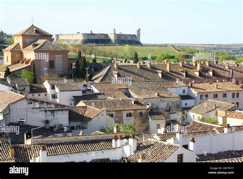 Typical architecture in old town outside of Madrid Stock Photo - Alamy