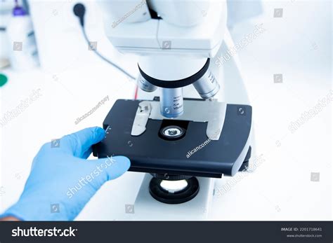 Microscope Medical Medicinebiology Laboratory Stock Photo 2201718641 ...