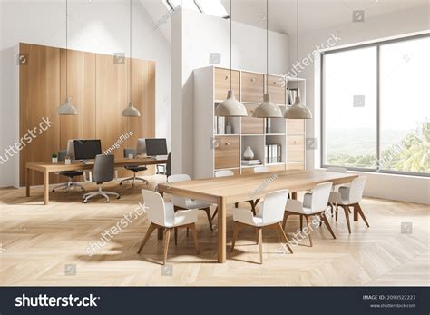 Corner View On Bright Office Room Stock Illustration 2093522227 ...