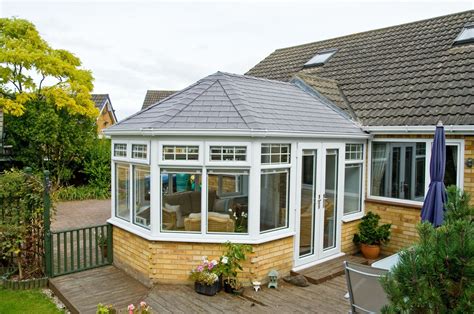 Grey replacement conservatory tiled roof | Conservatory roof, Backyard ...