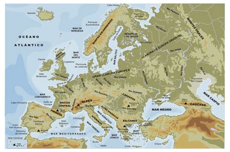 Me gustan las Sociales: EUROPA. Mapa físico.