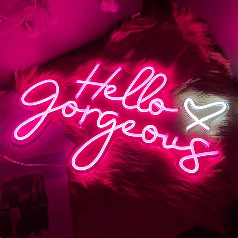 Buy NEON Signs India "Hello Gorgeous" Neon Signs for Wall Decor, Led ...