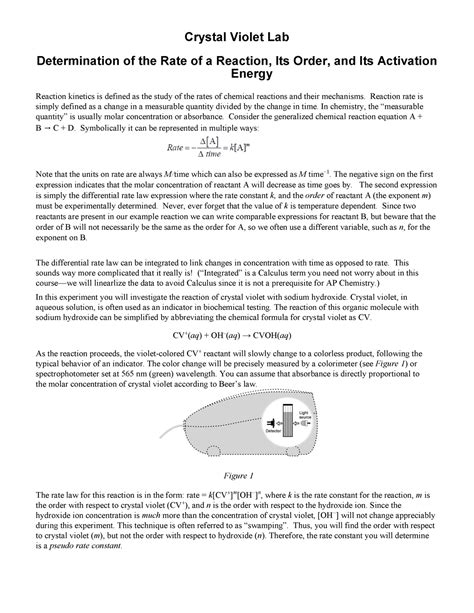 Lab crystal violet sample databases - Crystal Violet Lab Determination ...