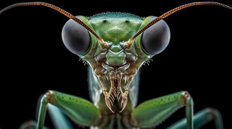 Premium AI Image | Mantis Under The Microscope A Closeup Look At An ...