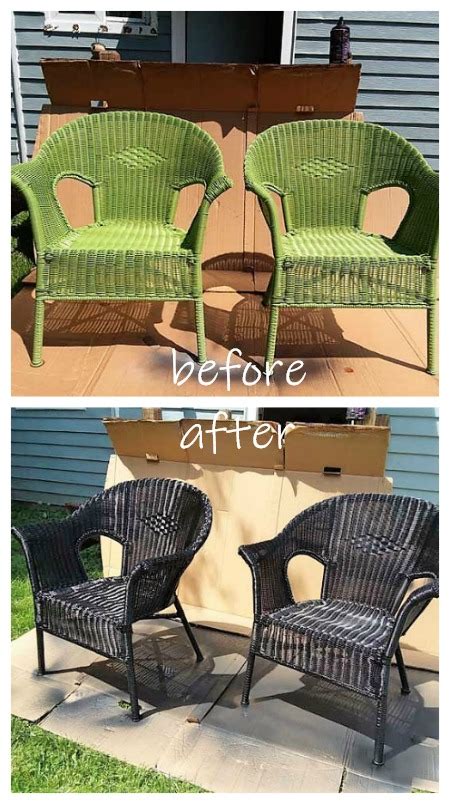 How to Spray Paint Resin Wicker Chairs, if you dare!! - Garden