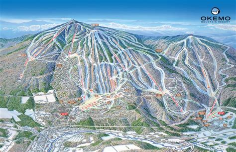 Okemo Mountain Resort Trail Map • Piste Map • Panoramic Mountain Map ...