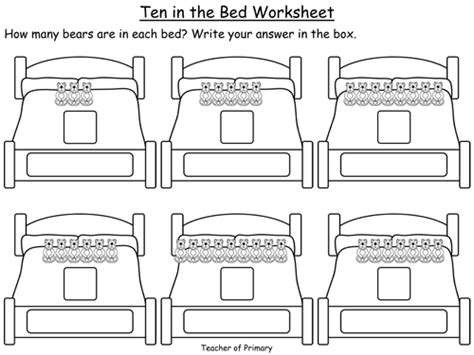 Ten In The Bed Printables - Printable Word Searches