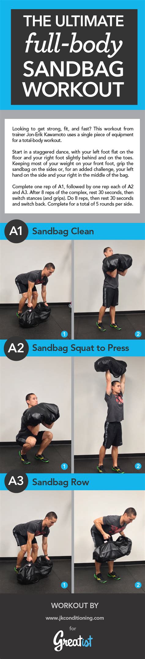 Health and Fitness News, Tips, Recipes, and Exercises | Sandbag workout ...