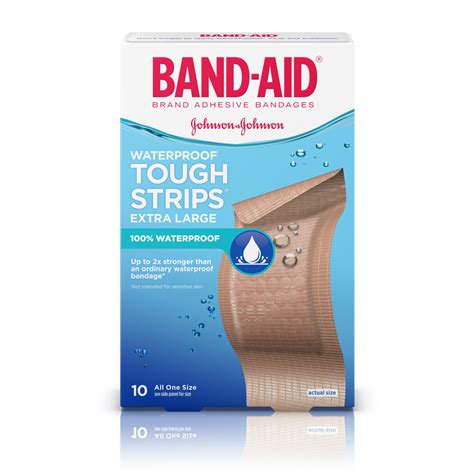 Amazon.com: Band-Aid Brand Adhesive Bandages, Extra Large Tough Strips ...