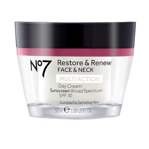 No7 Restore & Renew Multi Action Face & Neck Day Cream SPF 30, 1.69 fl ...