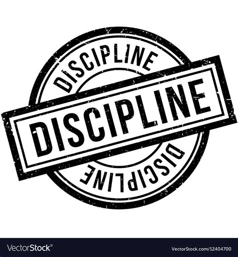 Discipline rubber stamp Royalty Free Vector Image