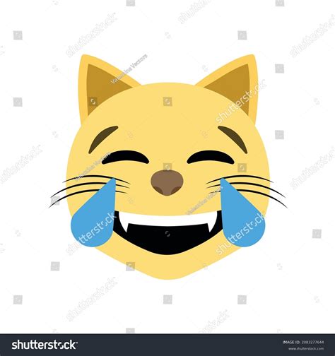 Laughing Cat Tears Vector Emoji Stock Vector (Royalty Free) 2083277644 ...