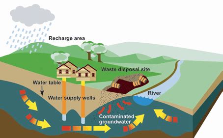 Groundwater Contamination Diagram