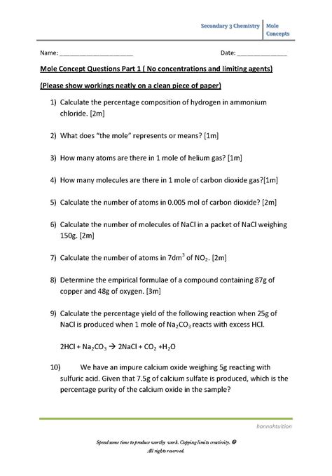 Mole Conversion Worksheet Pdf - blissinspire