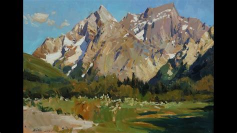 Painting Mountains with Oil. Step-by-step demo - YouTube