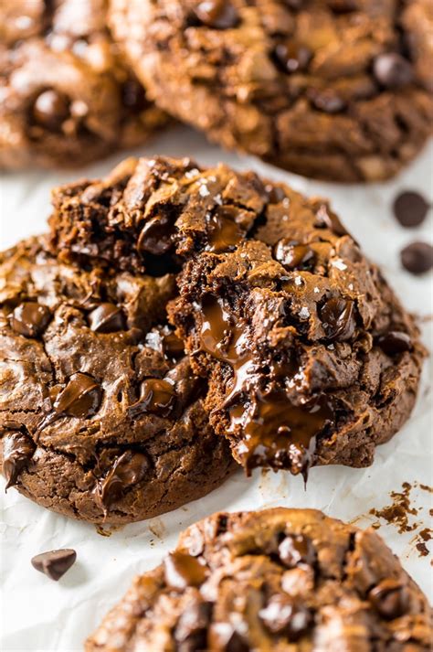 Soft Batch Double Chocolate Fudge Cookies - Baker by Nature