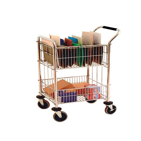 Mailroom Distribution Cart with 2 Baskets | 320537