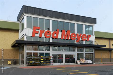 Bellevue, WA, USA - February 12, 2023; Facade entrance and name at Fred ...