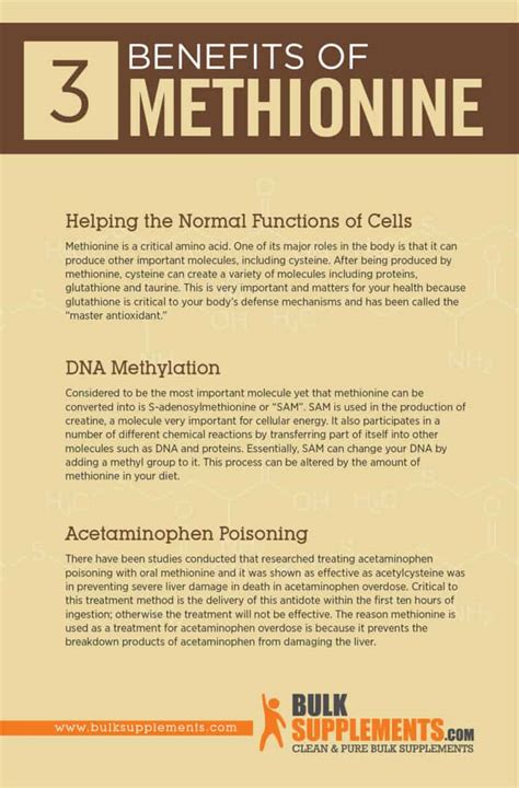 Methionine: Benefits, Side Effects & Dosage