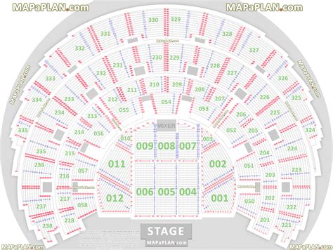 OVO Hydro Arena Glasgow seating plan - Detailed seat numbers chart with ...