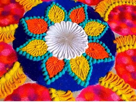 Diwali 2019 Rangoli Designs: 10 unique Rangoli designs made of rice ...