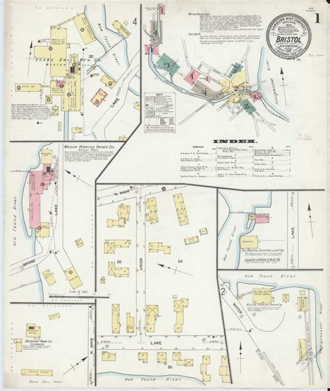 Bristol, New Hampshire 1912 - Old Map New Hampshire Fire Insurance ...